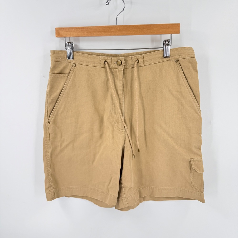 Lauren‎ Ralph Lauren Shorts Khaki 12 Cargo Pockets Drawstring Cotton High Rise